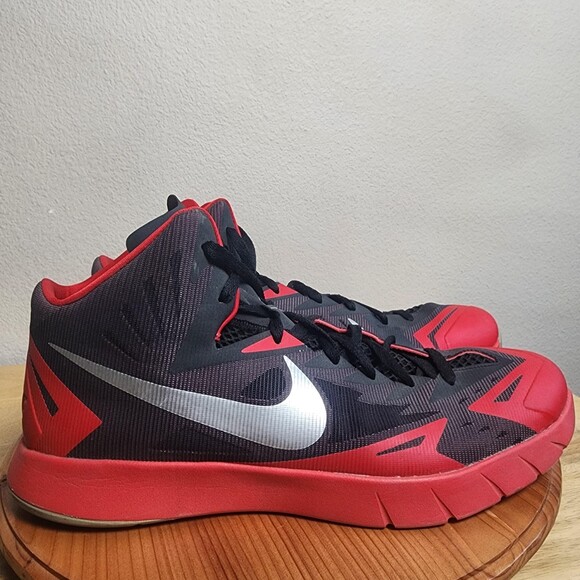 Nike Hyperquickness Shoes Mens Size 15 Red Black Lunarlon Basketball 652777-006 main image 12